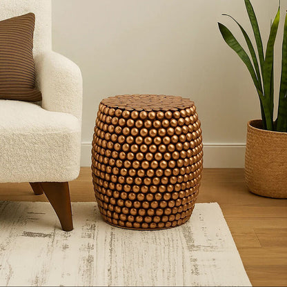 Templar Copper Finish Barrel Stool