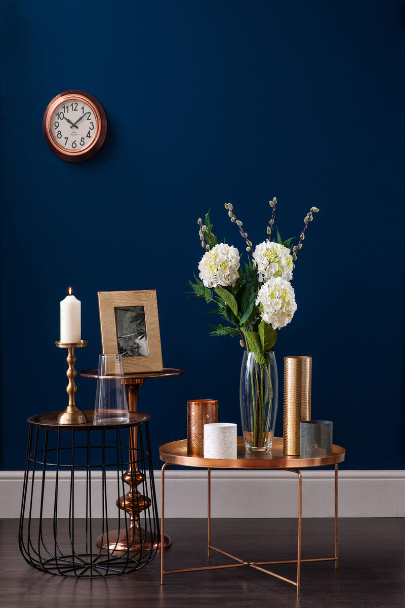 Templar Copper Tray And Black Finish Side Table