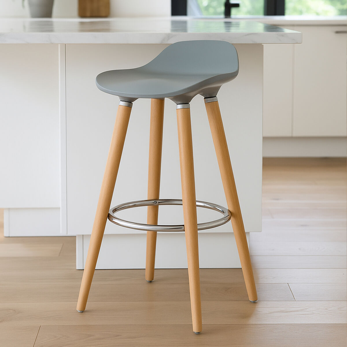 Stockholm Grey Bar Stool