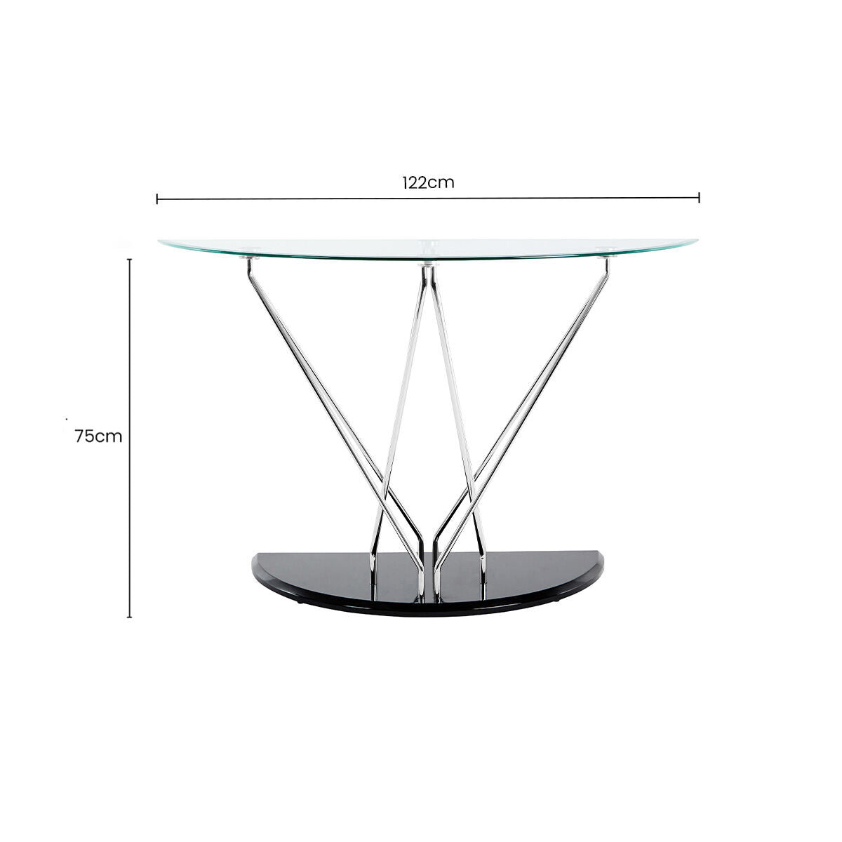 Halo Half Moon Console Table