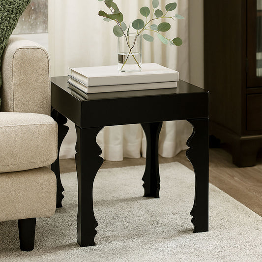 Luis Black High Gloss Finish Side Table