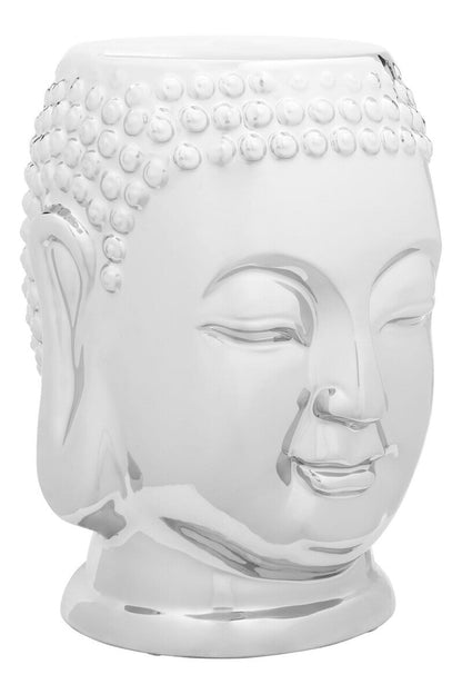 Torcello Complements Silver Buddha Ceramic Side Table