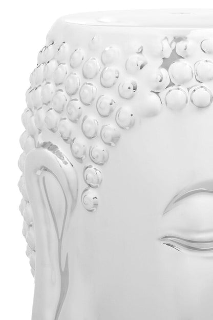 Torcello Complements Silver Buddha Ceramic Side Table