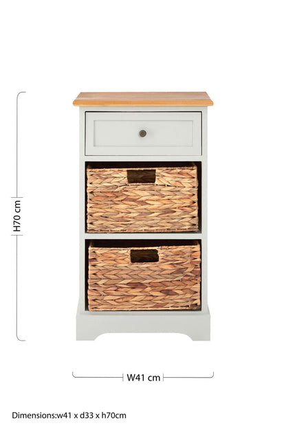 Vermont One Drawer Two Baskets Cabinet