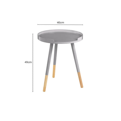 Viborg Grey Small Round Side Table