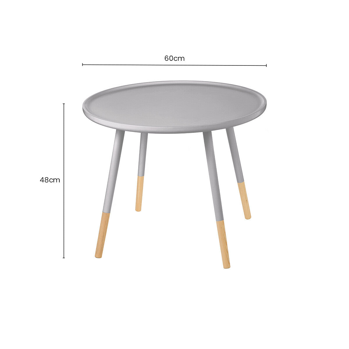 Viborg Grey Large Round Side Table