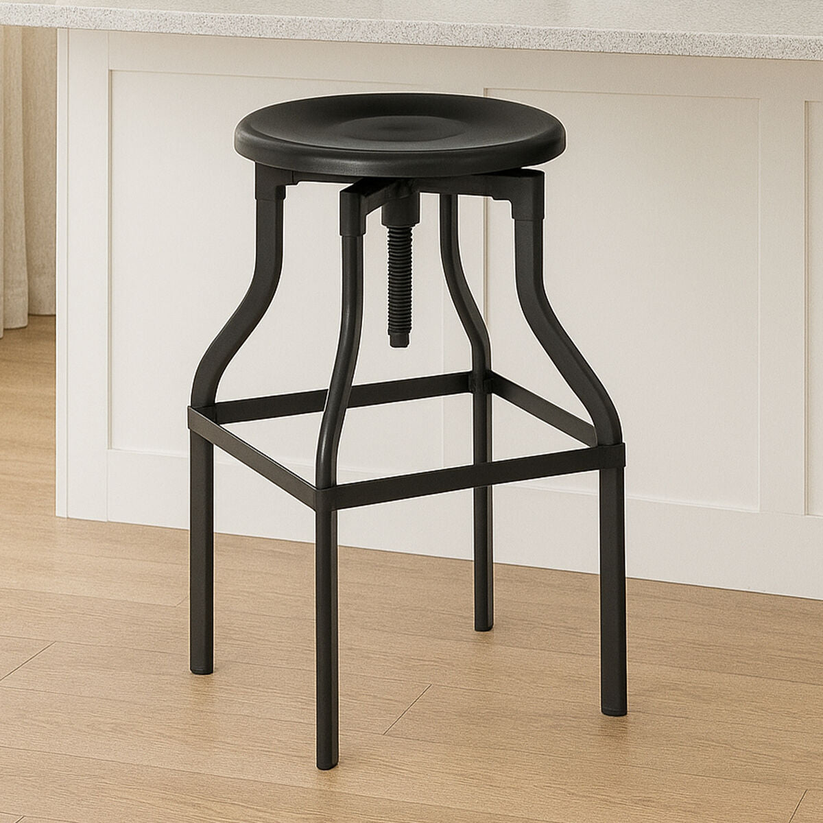 New Foundry Black Metal Bar Stool