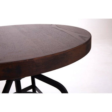 New Foundry Walnut And Black Metal Bar Table