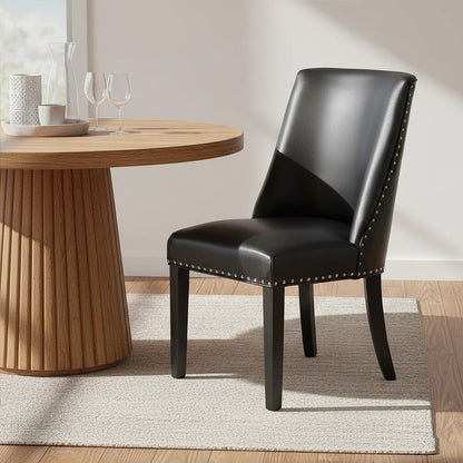 Black Leather Effect Dining Chair | Rodeo