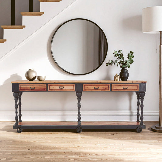 New Foundry 4 Drawers Console Table