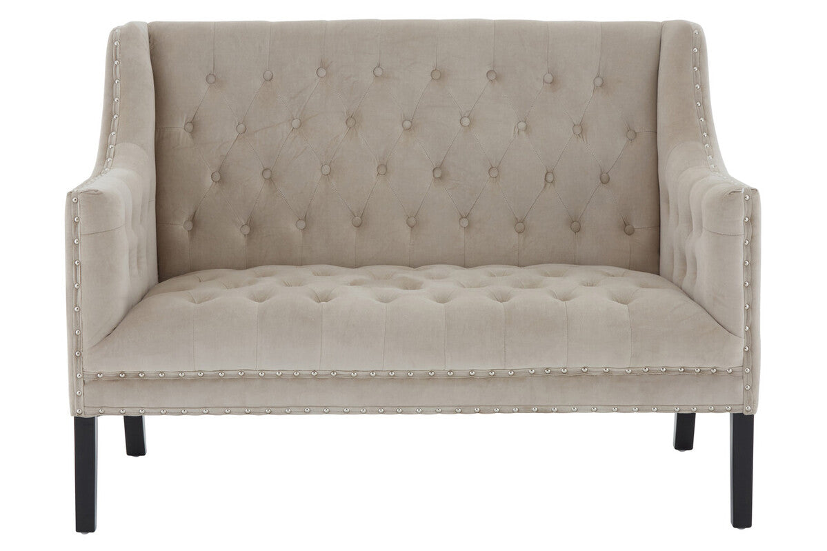 Regent Park Camel Velvet 2 Seat Sofa