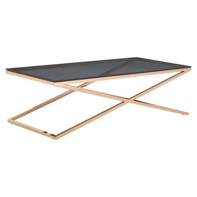 Montril Glass Top Criss Cross Coffee Table