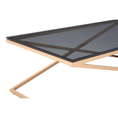 Montril Glass Top Criss Cross Coffee Table