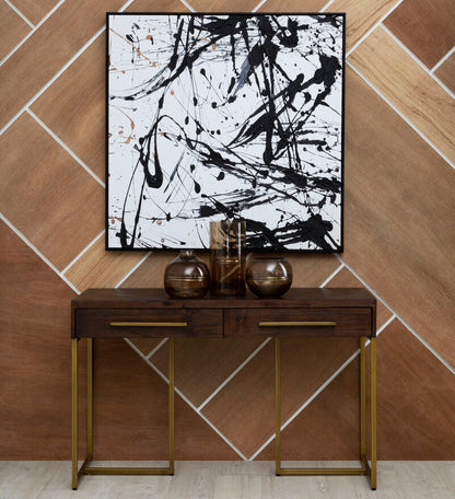 Brando Acacia Wood Effect Console Table with Drawers