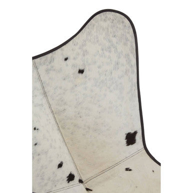 Buffalo Black and White Cowhide Butterfly Chair