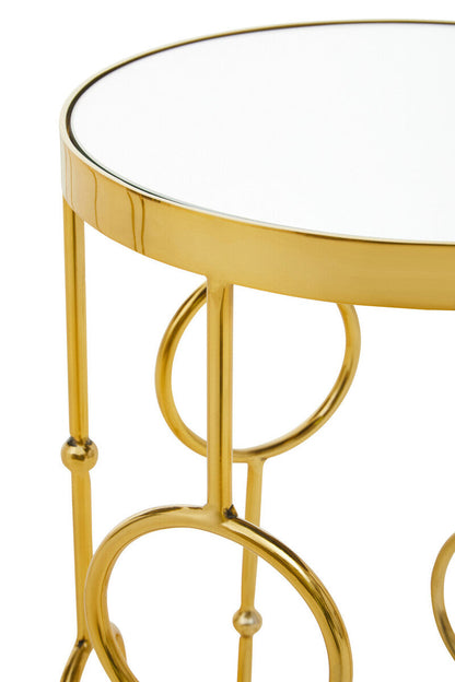 Avantis Set Of Two Gold Metal Tables