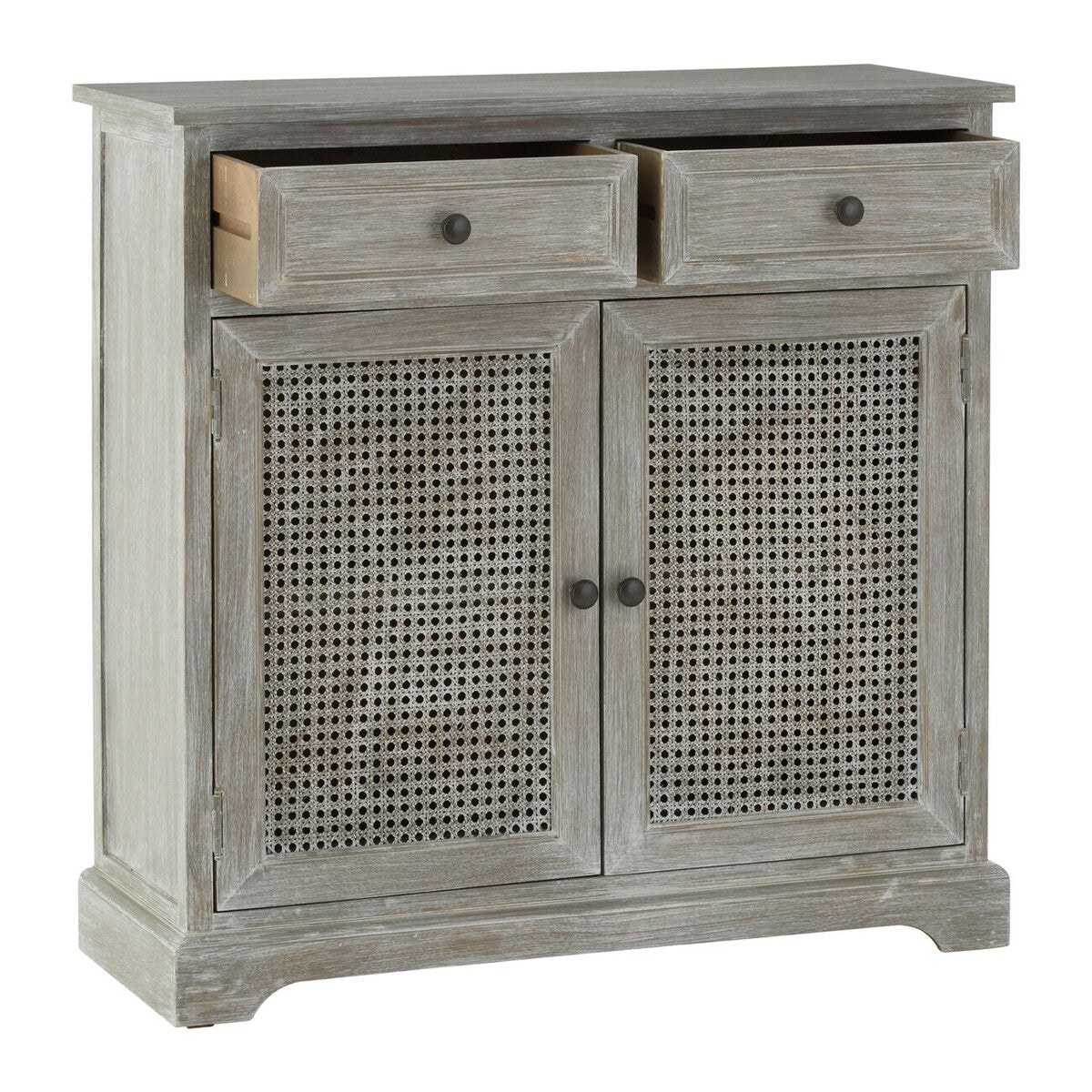 Heritage Grey Wash Lattice Two Door Sideboard