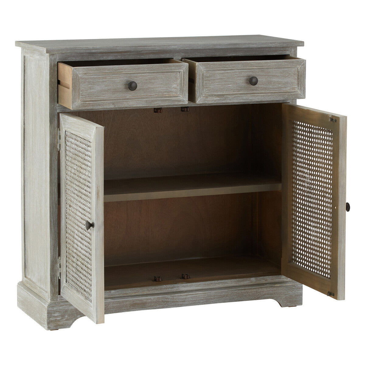 Heritage Grey Wash Lattice Two Door Sideboard