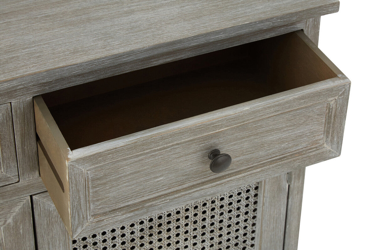Heritage Grey Wash Lattice Two Door Sideboard