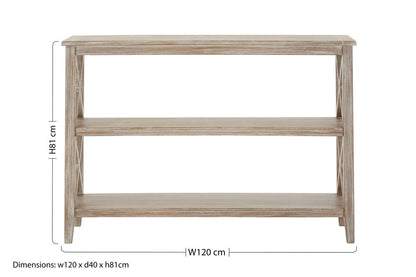 Heritage Natural Two Shelf Bookcase