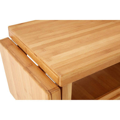 Natural Kitchen Trolley with Drawers and Shelves | Harlow