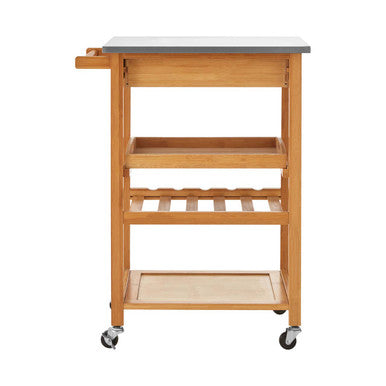 Harlow Bamboo One Drawer Kitchen Trolley