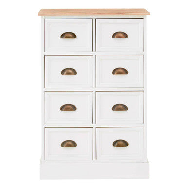 Austin White 8 Drawers Chest