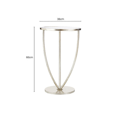 Marcia Silver Finish Side Table