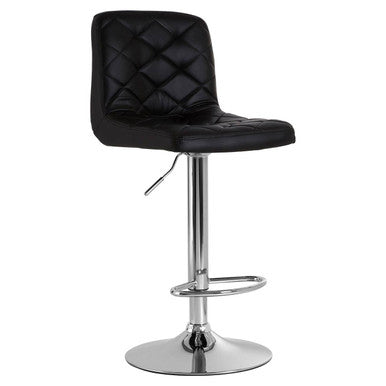Tara Black Faux Leather Bar Chair
