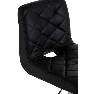 Tara Black Faux Leather Bar Chair