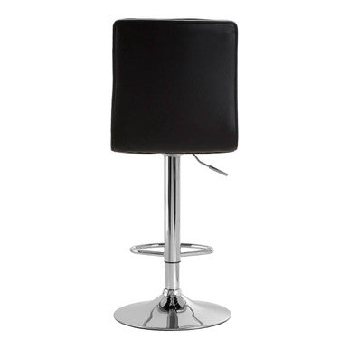 Tavor Black Faux Leather Bar Chair