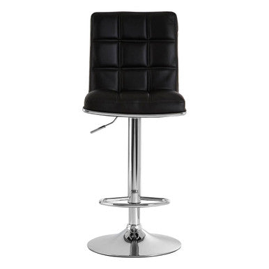 Tavor Black Faux Leather Bar Chair