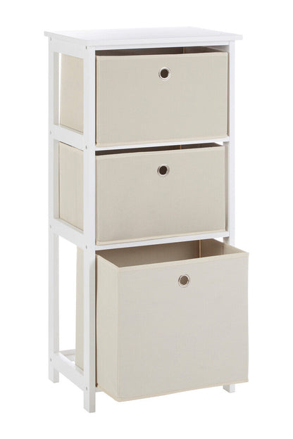 Lindo 3 Natural Fabric Drawers Cabinet