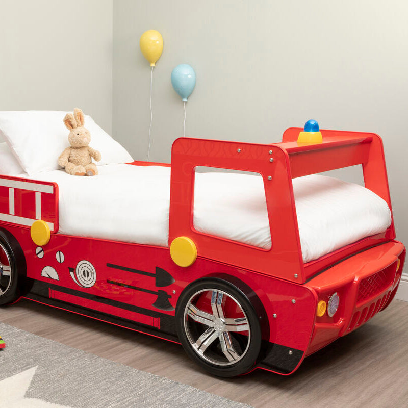 Kids Red Fire Engine Bed