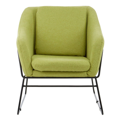 Stockholm Green Fabric Modern Accent Chair