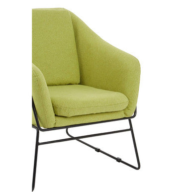 Stockholm Green Fabric Modern Accent Chair