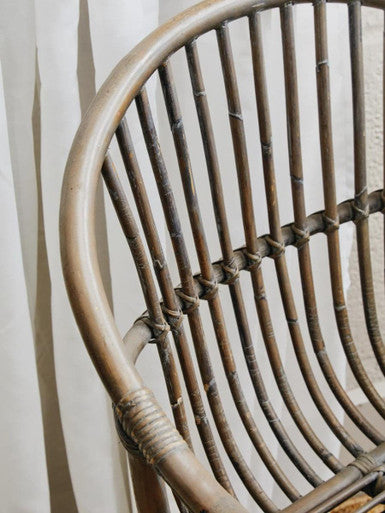 Grey Wash Natural Rattan Chair | Lagom