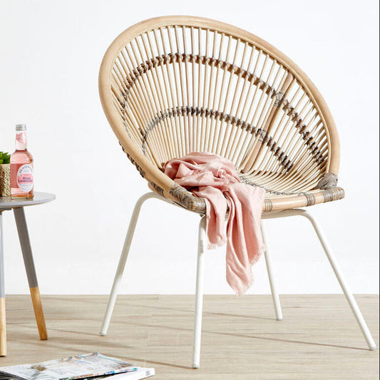 White Washed Natural Rattan Chair | Lagom