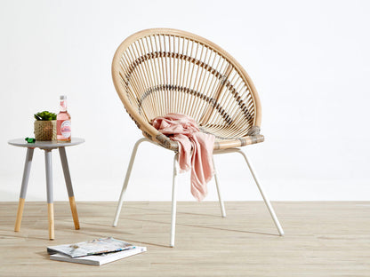 White Washed Natural Rattan Chair | Lagom