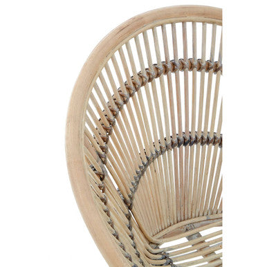 Lagom White Washed Natural Rattan Chair