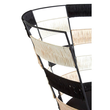 Fusion Beige And Black And White Woven Chair