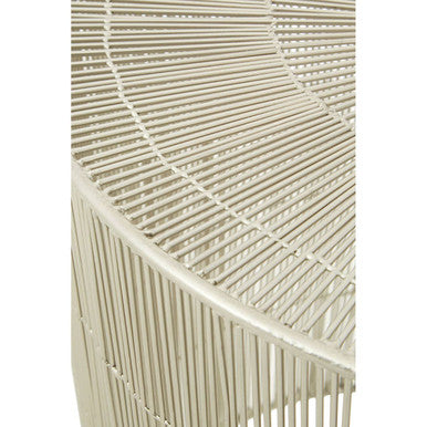 Templar Pewter Finish Cage Side Table