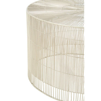 Templar Pewter Finish Cage Round Side Table