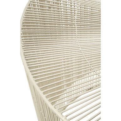 Templar Pewter Finish Cage Round Side Table