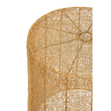 Templar Gold Finish Mesh Set of 2 Round Side Tables