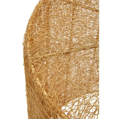 Templar Gold Finish Mesh Set of 2 Round Side Tables