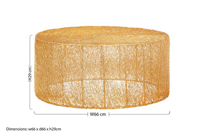 Templar Iron Coffee Table With Gold Finish