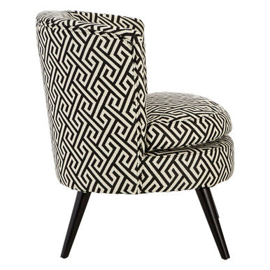 Regent Park Greek Key Design Round Accent Chair