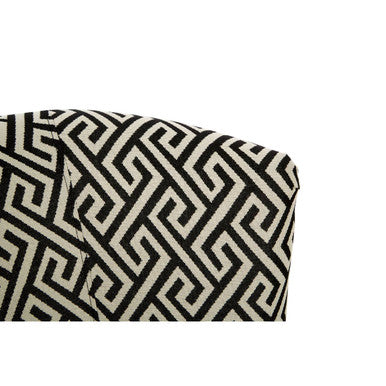 Regent Park Greek Key Design Round Accent Chair