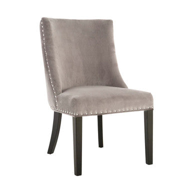 Regents Park Grey Velvet With Tufted Back Dining Chair